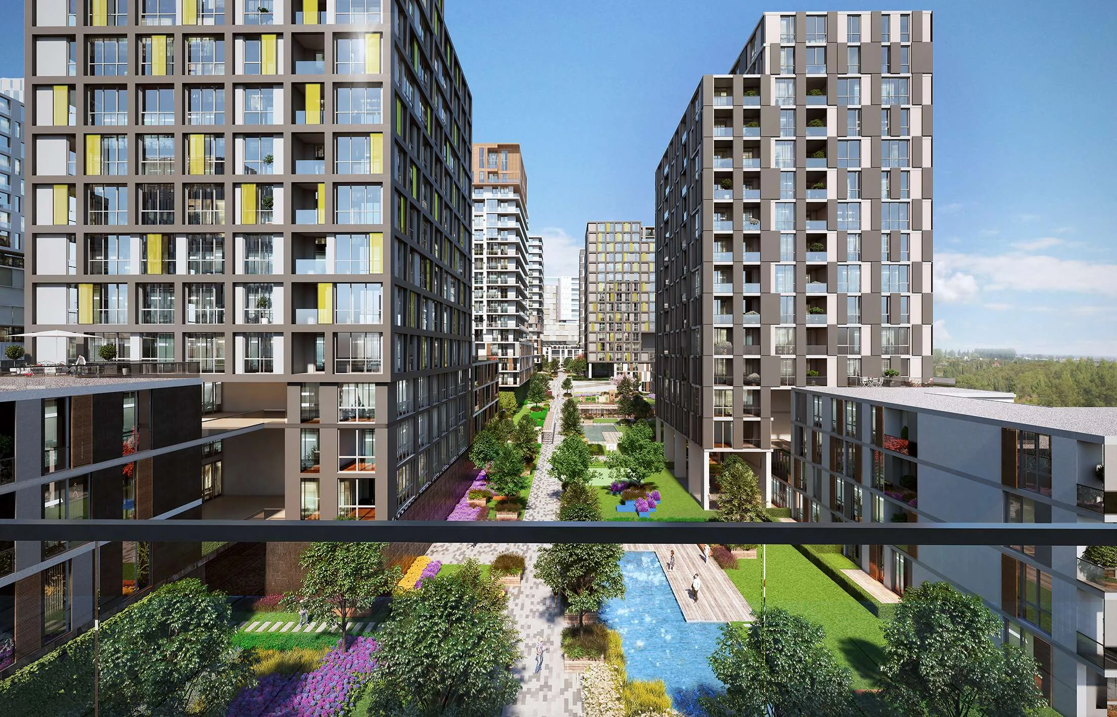 Bahçeşehir Istanbulda Satilik Daireler Modern Konut Projesi Ulaşım ve AVMlere Yakın