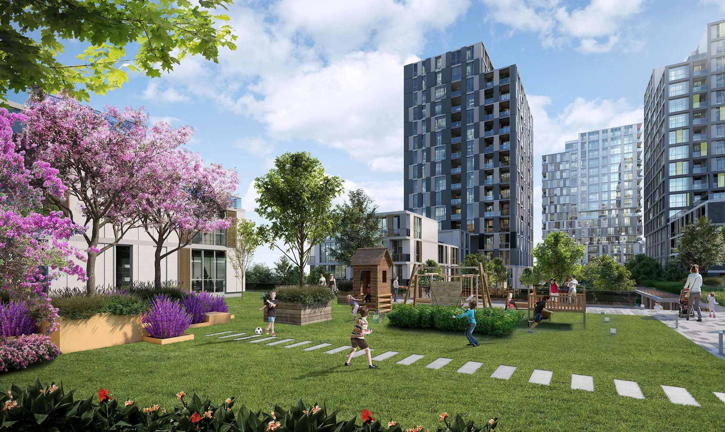 Bahçeşehir Istanbulda Satilik Daireler Modern Konut Projesi Ulaşım ve AVMlere Yakın