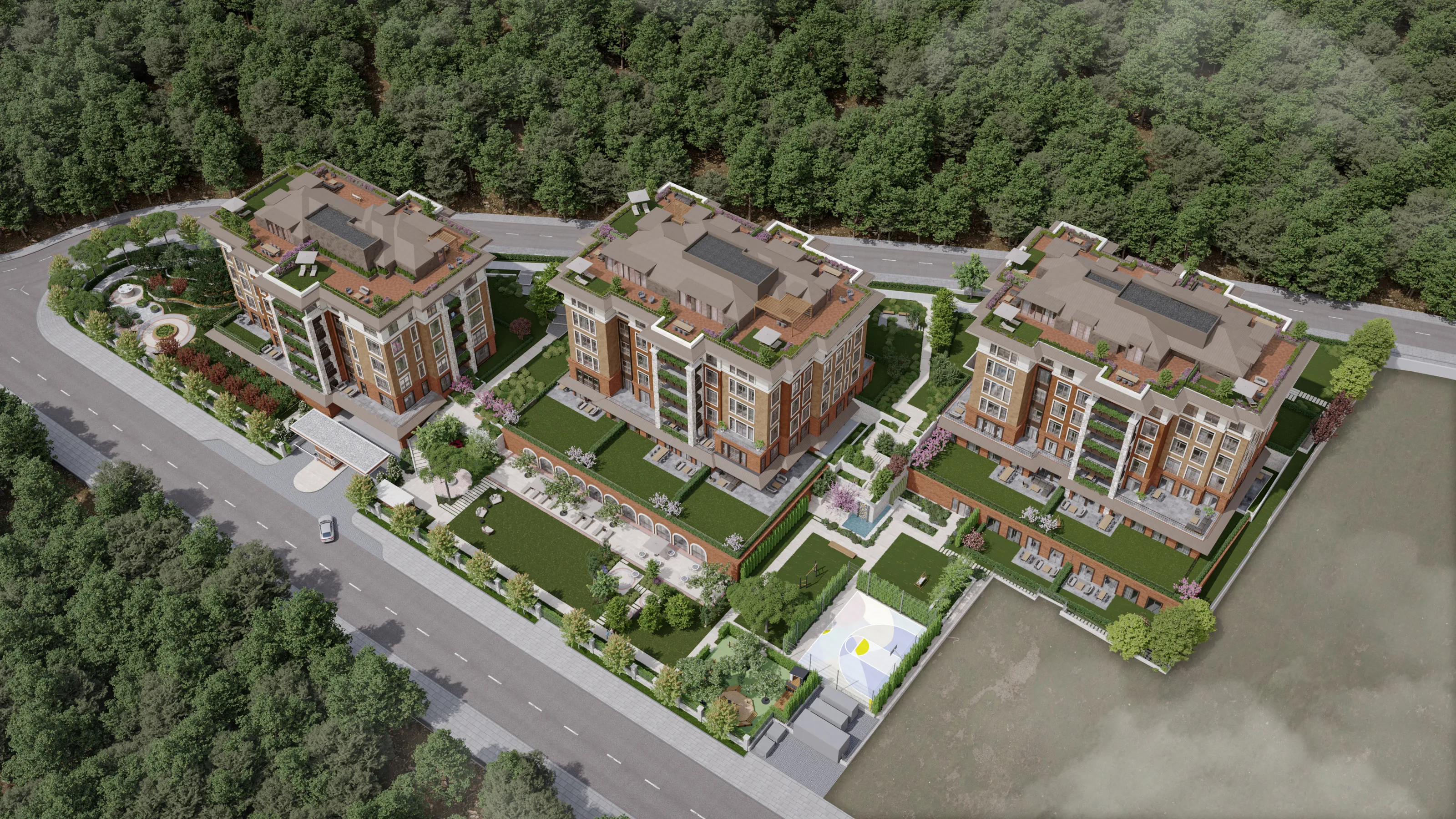 Göktürk İstanbul’da Satılık Lüks Daire ve Villalar Doğa İçinde Havalimanına ve Metroya Yakın