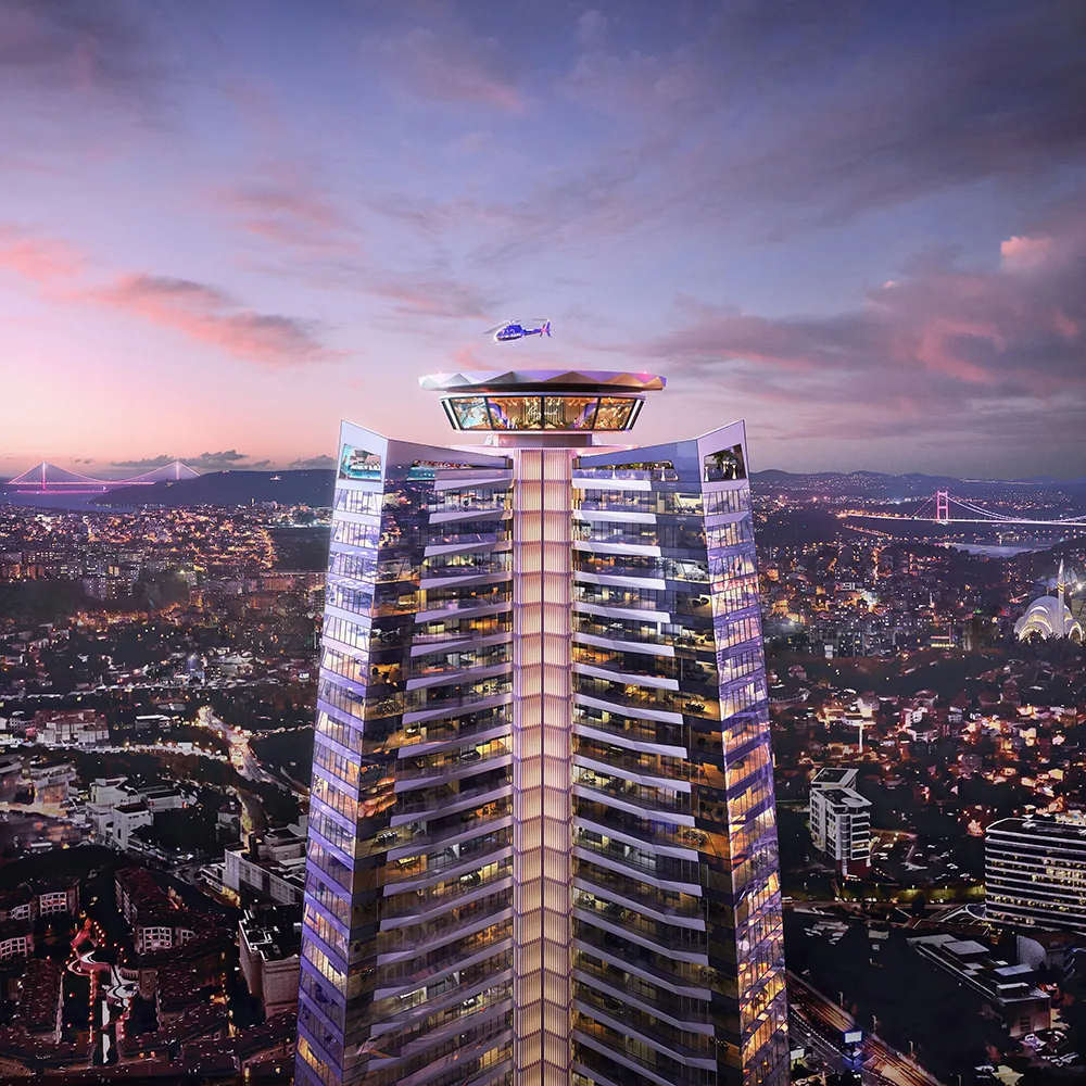 Maslak İstanbul’da Satılık Daireler Metroya Yakın Boğaz Manzaralı Yüksek Katlı Yatırımlık Proje