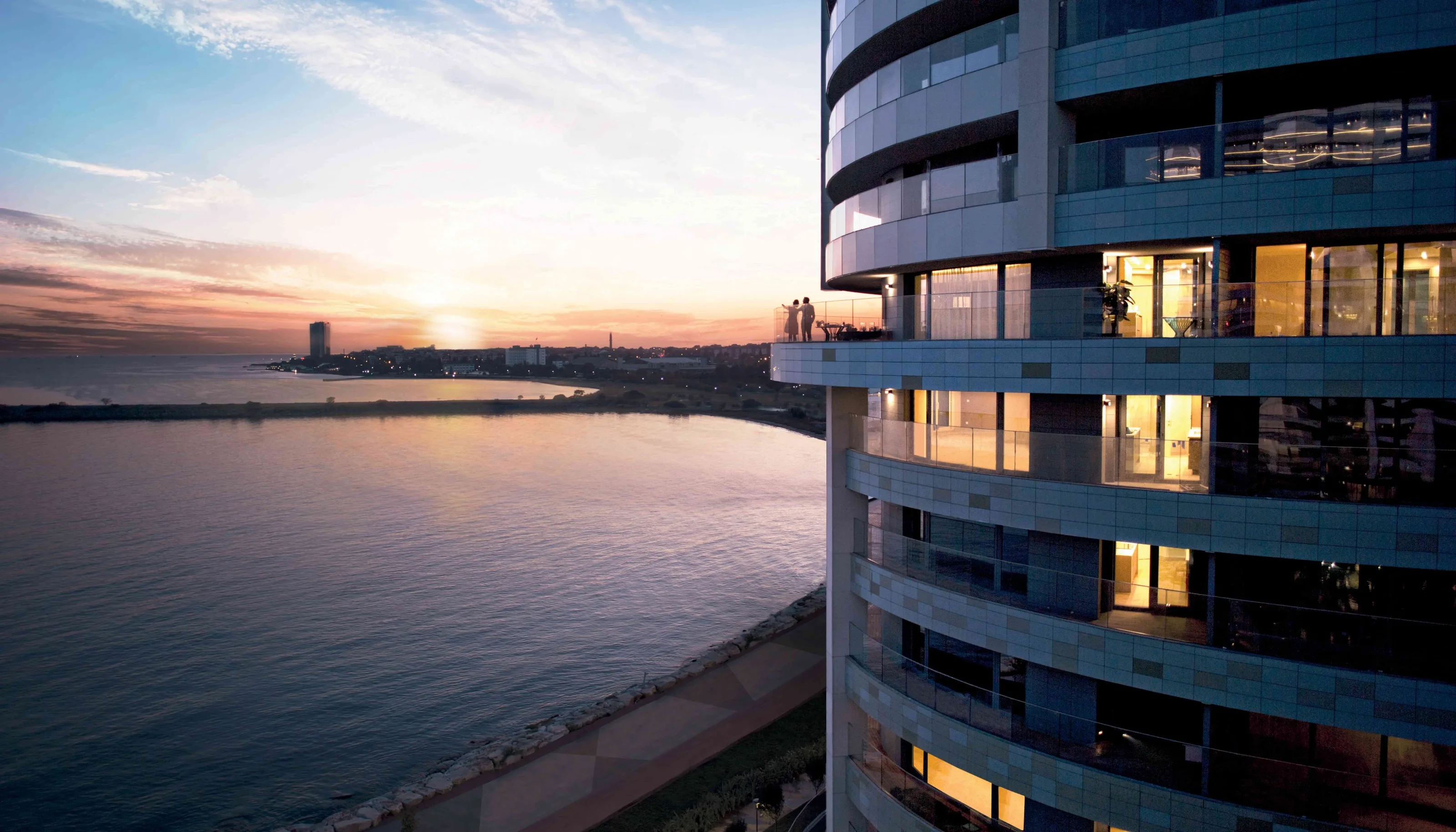 Seafront Apartments for Sale in Atakoy Istanbul Private Coastline Luxury Project Near Marina