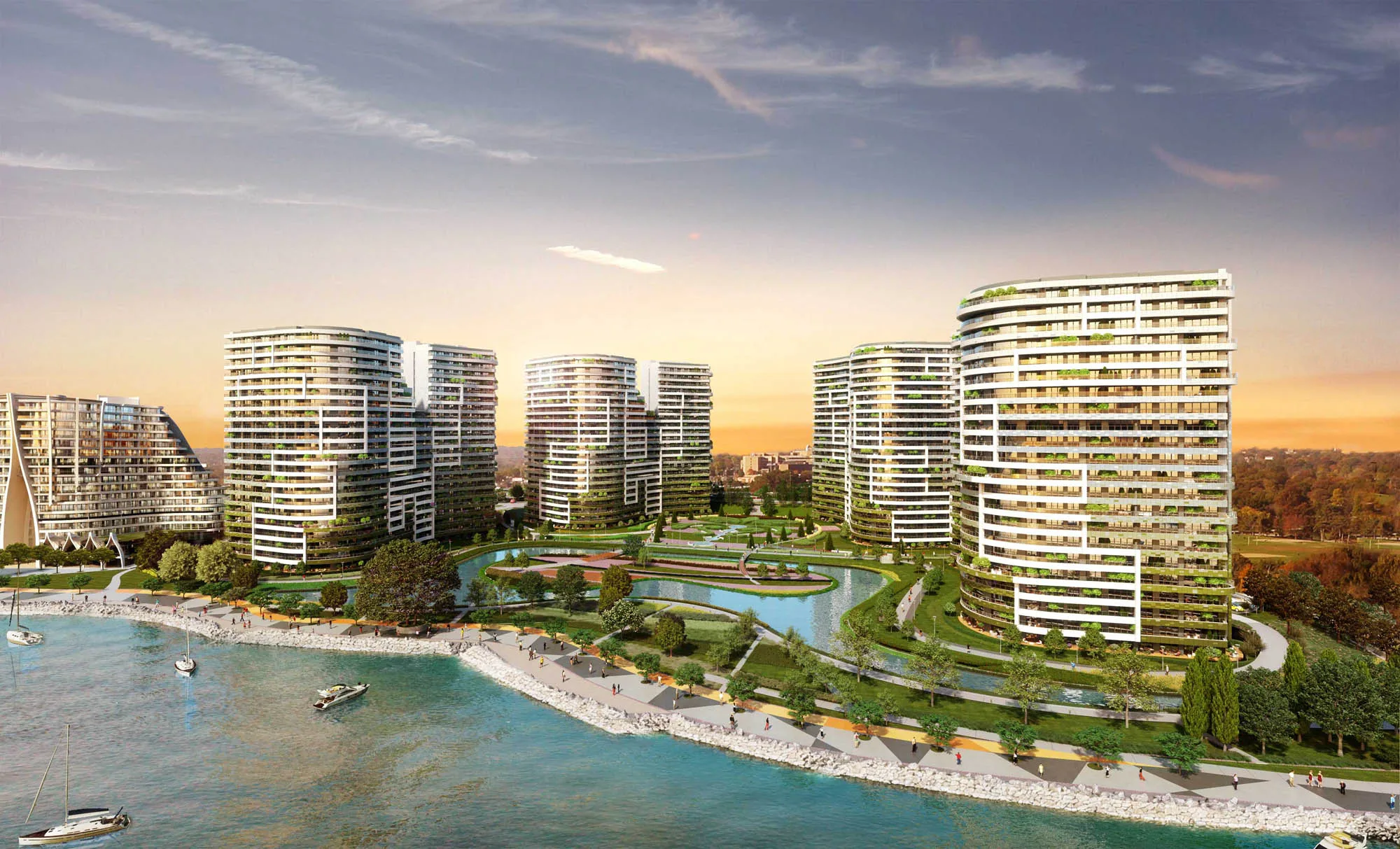 Seafront Apartments for Sale in Atakoy Istanbul Private Coastline Luxury Project Near Marina