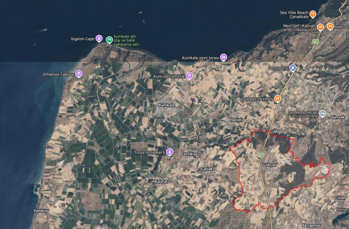 FOA'dan, Çanakkale Merkez Gökçalı Köyü, 2911 m² Müstakil Tapulu