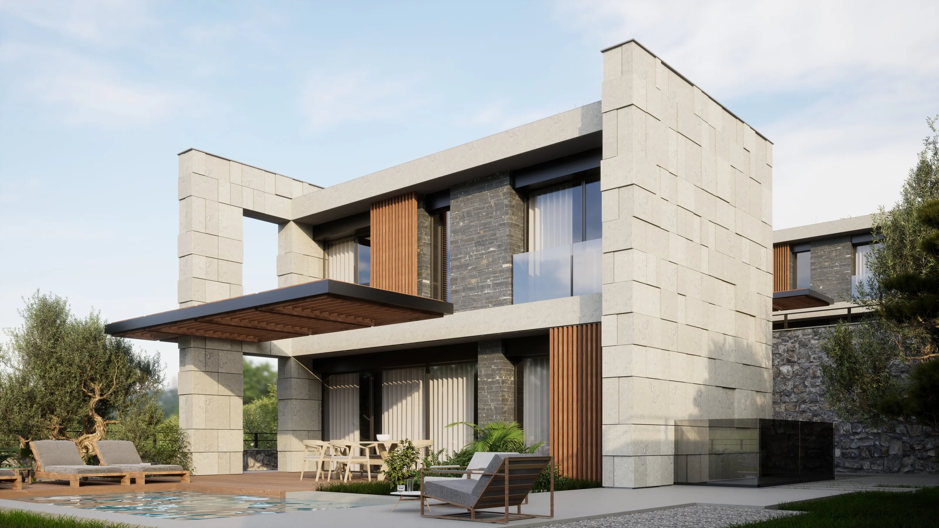 FOA Mare элитные виллы в Гюмюшлюк Бодрум с бассейном умный дом 250 м до моря