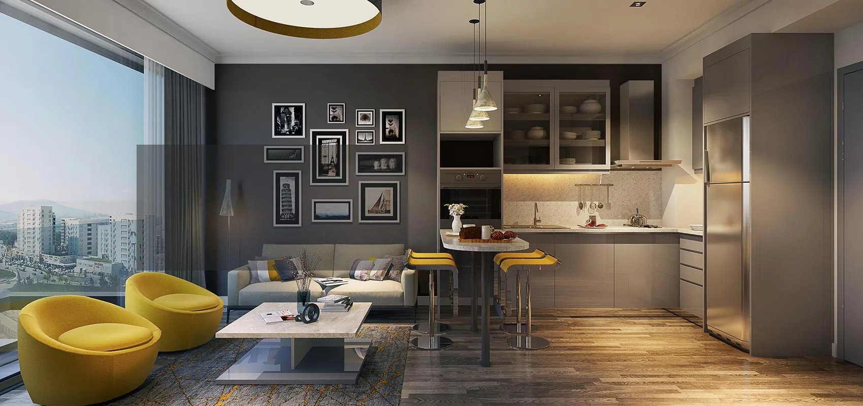 Sea View Apartments for Sale in Kartal Istanbul Near Marmaray Modern Project with Green Areas