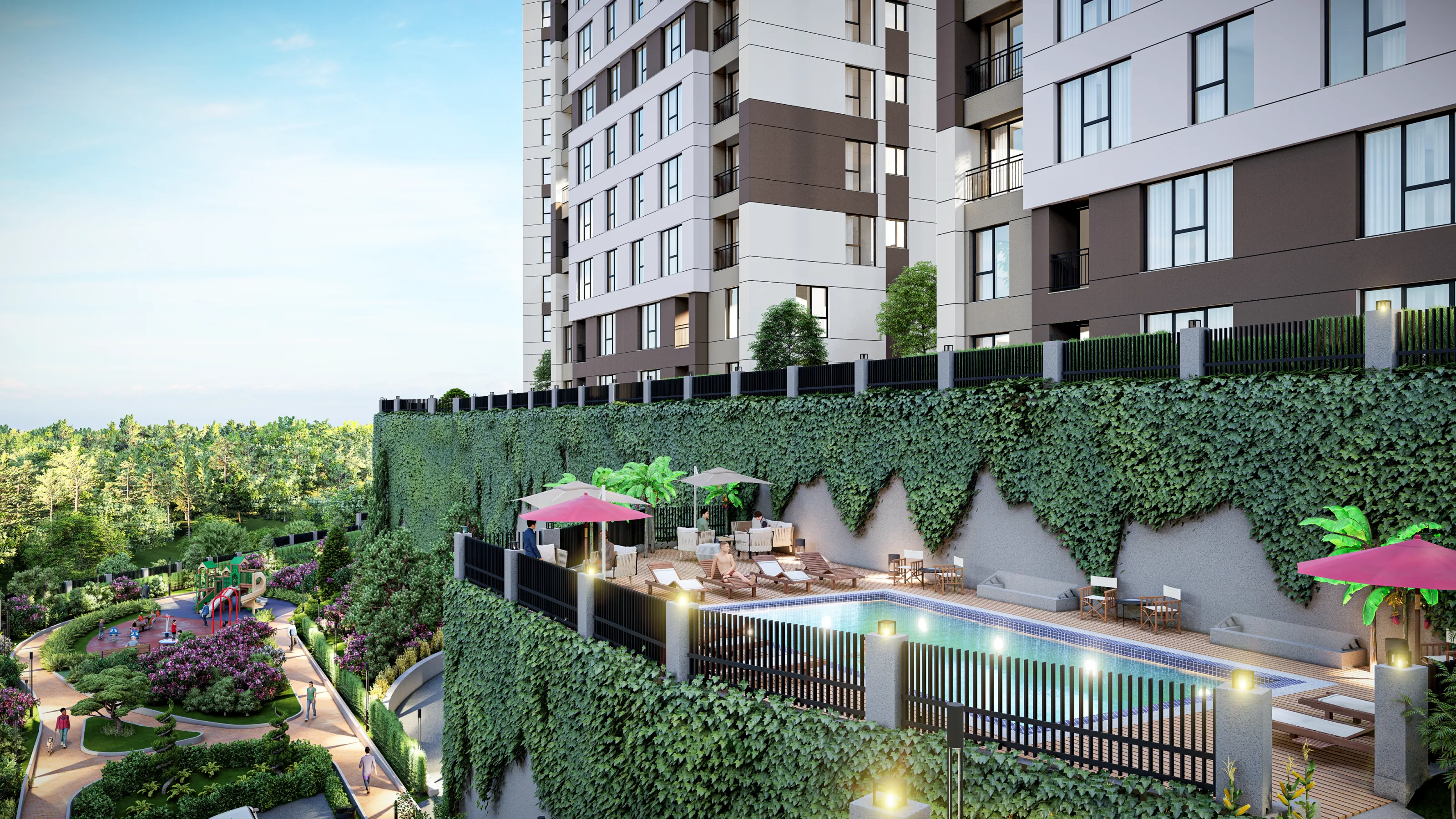 Apartments for Sale in Eyupsultan Istanbul Modern Project Close to Metro Tram and TEM Highway