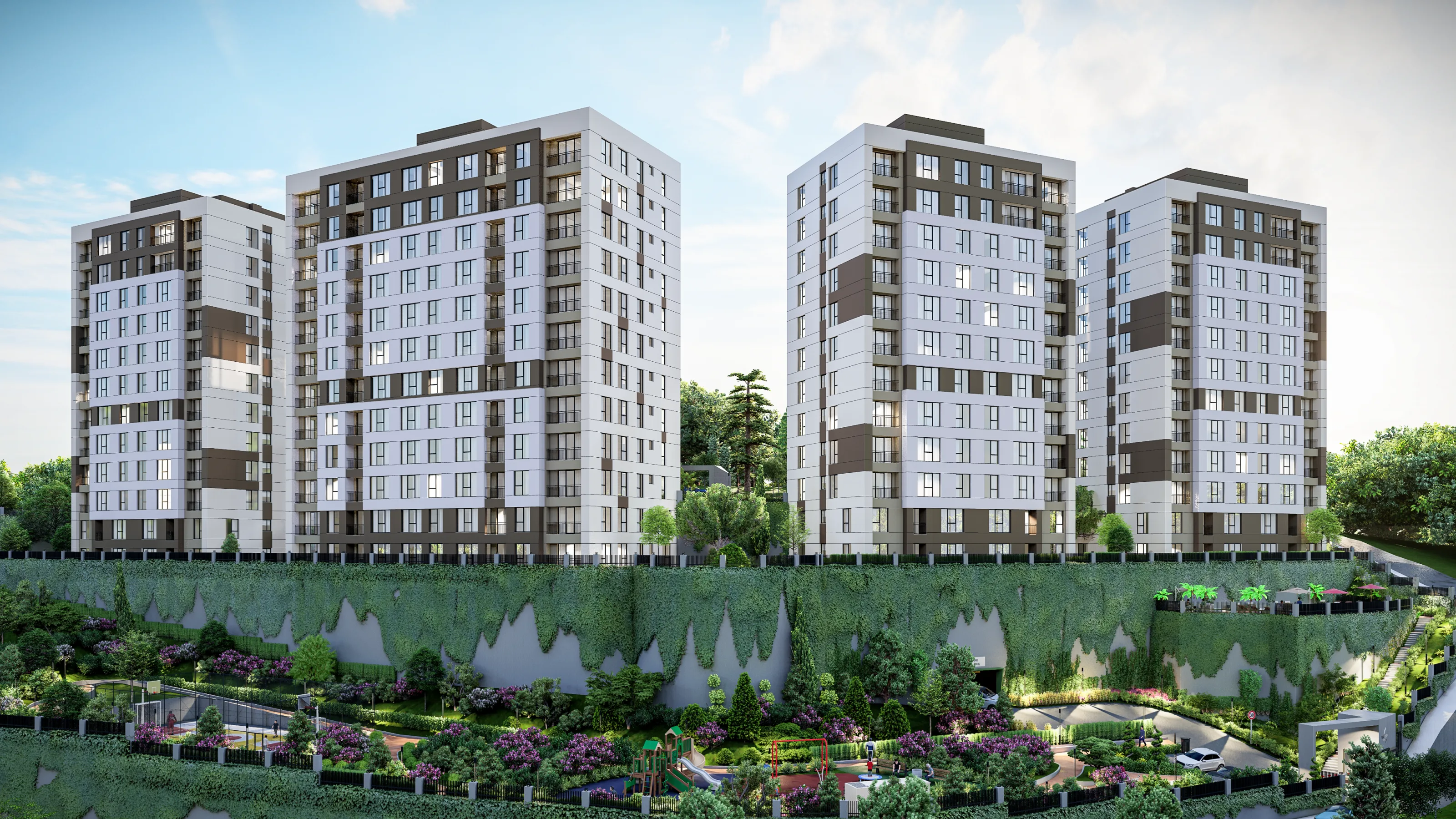 Apartments for Sale in Eyupsultan Istanbul Modern Project Close to Metro Tram and TEM Highway