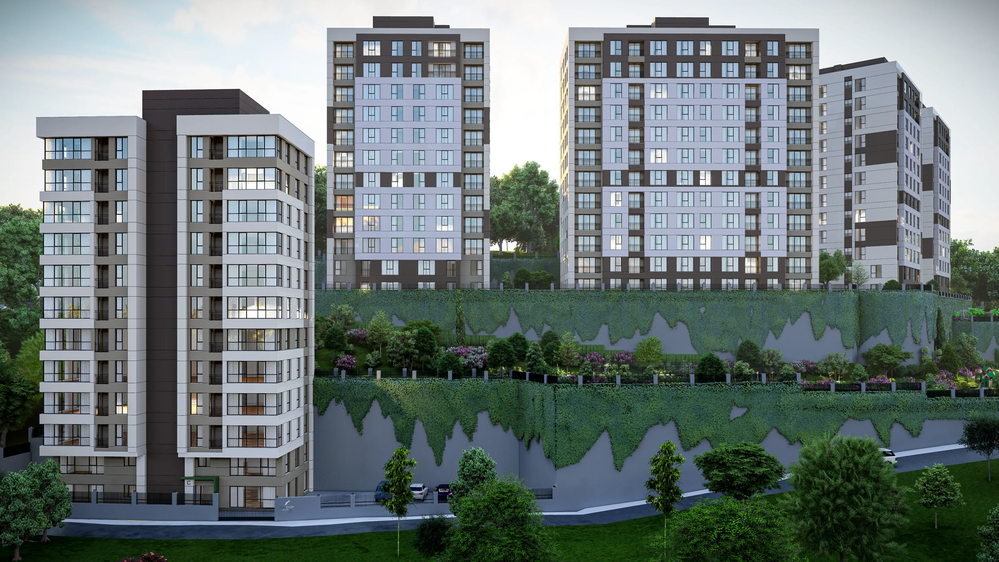 Apartments for Sale in Eyupsultan Istanbul Modern Project Close to Metro Tram and TEM Highway