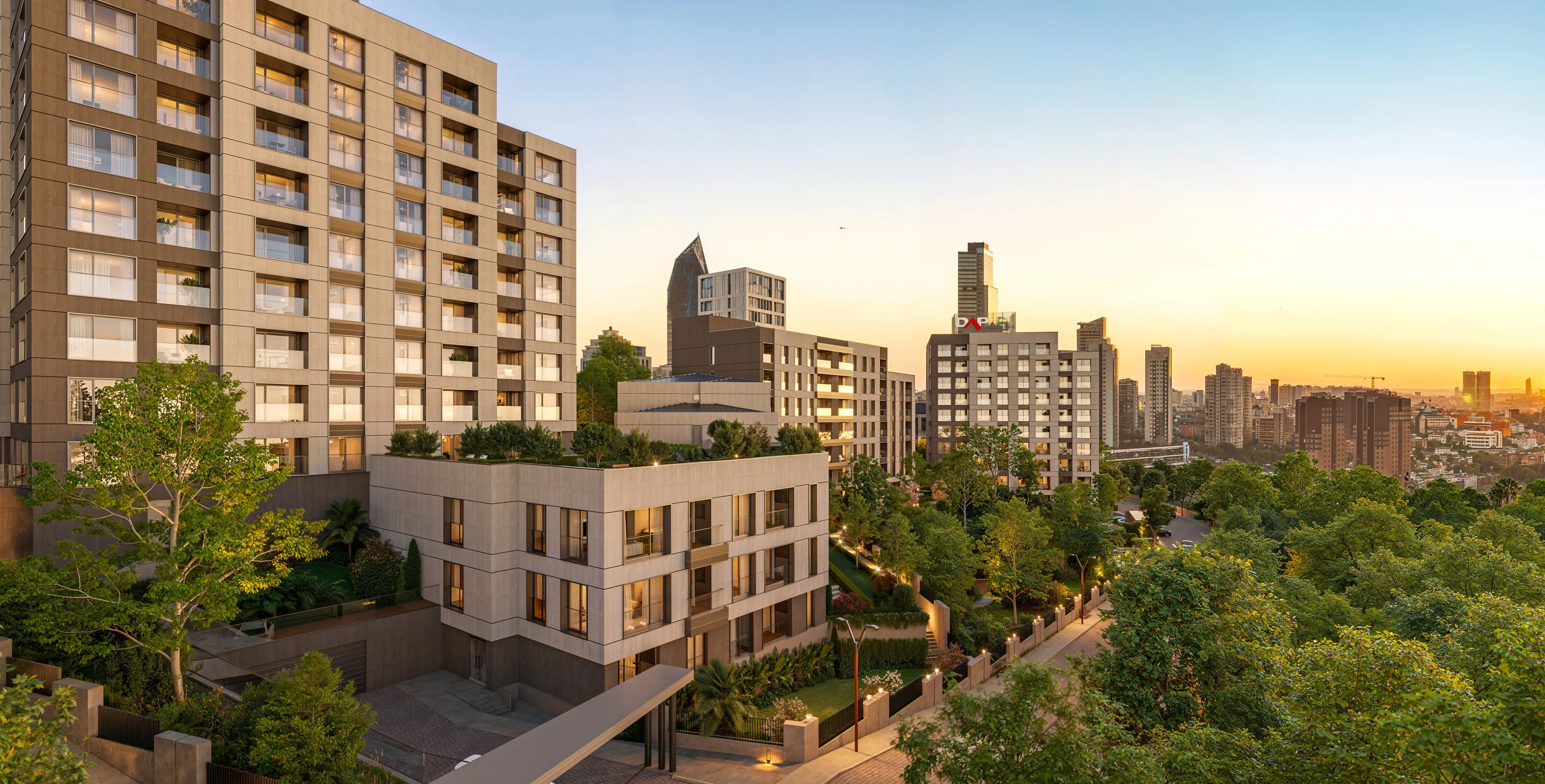 Ataşehir İstanbul’da Satılık Daireler Prime Lokasyonlu Yatay Mimari Finans Merkezine Yakın Modern Proje